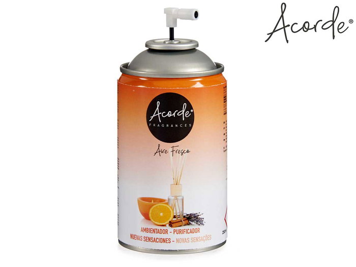 Acorde Recharge Aérosol Désodorisant Sensations 250 ml 6,5x14,5x6,5 cm (Set de 6) Acorde Recharge Aérosol Désodorisant Sensations 250 ml 6,5x14,5x6,5 cm (Set de 6)