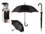 Arte Regal Parapluie 8 Baleines Noir avec Bord Crème Fibre Métal 12x5x86 cm (Set de 12)