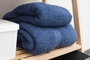 Berilo Toaille 70x130 cm Bleu Foncé 80% Coton 20% Polyester (Set de 12)