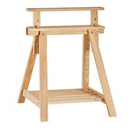KIPIT Caballet réglable en bois naturel