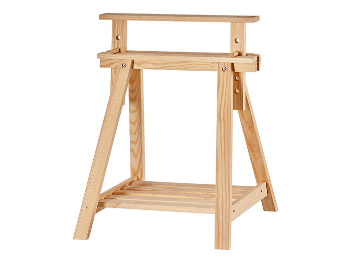 Kipit Chevalet Réglable en Bois Naturel 18 x 11 x 71 cm