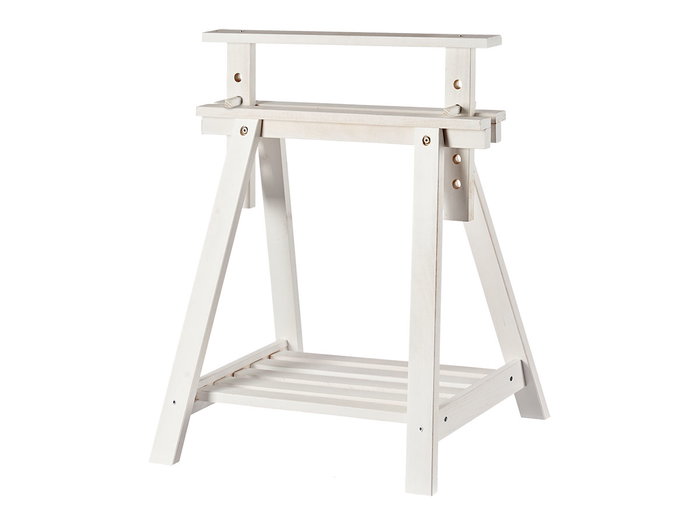 Kipit Chevalet Réglable en Bois Blanc 18x11x71 cm