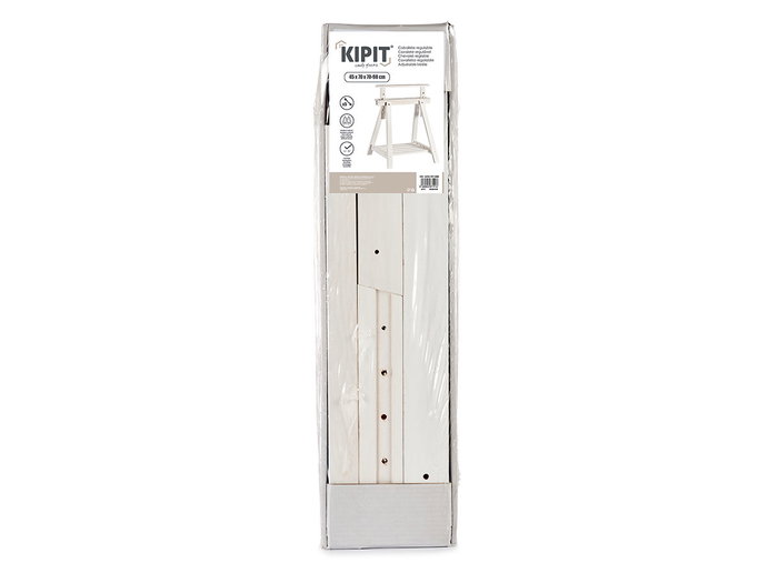 Kipit Chevalet Réglable en Bois Blanc 18x11x71 cm