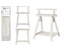 Kipit Chevalet Réglable en Bois Blanc 18x11x71 cm