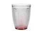 Vivalto Verre Cristal Points d'Eau Rouge 300 ml 8x10x8 cm (Set de 48)