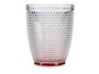 Vivalto Verre Cristal Points d'Eau Rouge 300 ml 8x10x8 cm (Set de 48)