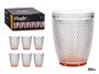 Vivalto Verre Cristal Points Eau Ambre 300 ml 8x10x8 cm (Set de 48)