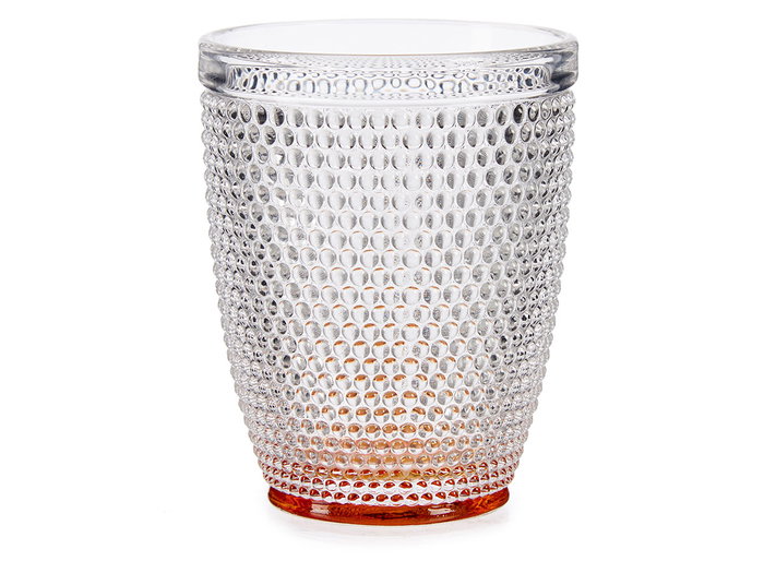 Vivalto Verre Cristal Points Eau Ambre 300 ml 8x10x8 cm (Set de 48)