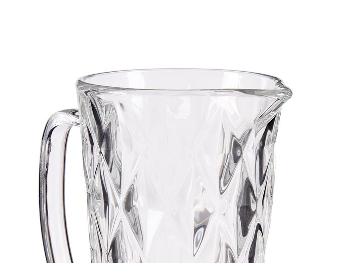 Vivalto Jarre à Eau 1L Diamant en Verre Transparent 12 x 19.5 x 17.7 cm (Set de 6)