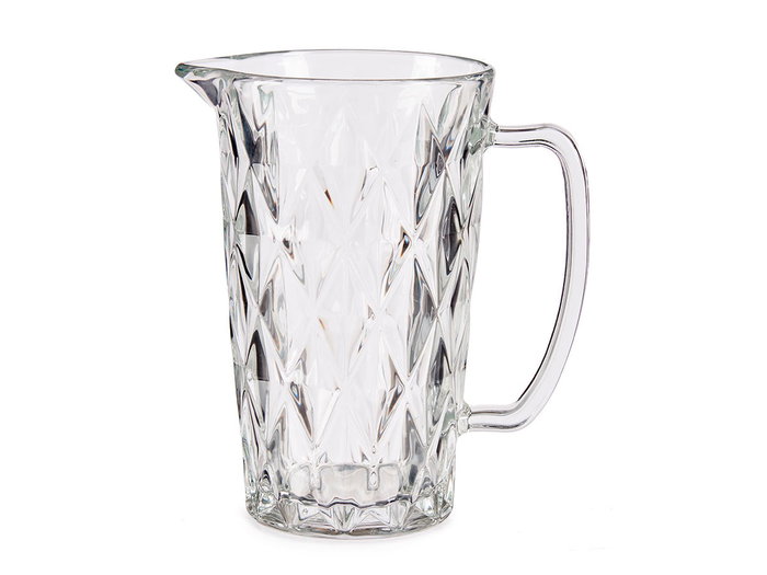 Vivalto Jarre à Eau 1L Diamant en Verre Transparent 12 x 19.5 x 17.7 cm (Set de 6)