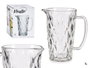 Vivalto Jarre à Eau 1L Diamant en Verre Transparent 12 x 19.5 x 17.7 cm (Set de 6)