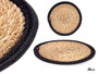 Giftdecor Tapis Naturel Fibre Naturelle Bords Noirs 30 x 30 cm (Set de 48)