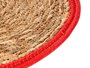 Giftdecor Tapis Naturel Borde Rouge 35 cm Fibre Naturelle (Set de 48)