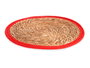 Giftdecor Tapis Naturel Borde Rouge 35 cm Fibre Naturelle (Set de 48)