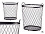 Giftdecor Panier Métallique Noir avec Anses 31 x 46 x 54 cm (Set de 4)