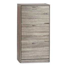 GIFTDECOR Meuble à chaussures 3 niveaux Gris foncé