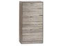 Giftdecor Armoire à chaussures en bois 3 étagères Gris foncé 60x116x24 cm