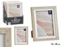 Giftdecor Porte-photos Naturel Bord Blanc 13x18 cm Verre et Plastique (Set de 24)