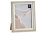 Giftdecor Porte-photos Naturel Bord Blanc 15x20 cm avec Verre et Plastique (Set de 24)