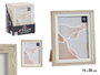 Giftdecor Porte-photos Naturel Bord Blanc 15x20 cm avec Verre et Plastique (Set de 24)