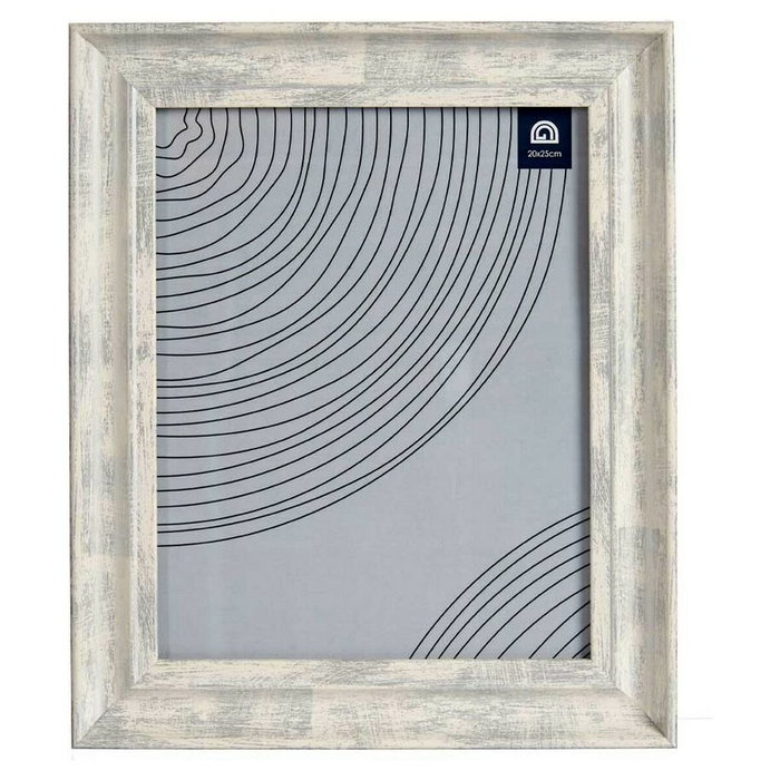 GIFTDECOR Cadre photo effet bois argenté 20x25cm