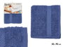 Berilo Toaille de bain unie 50x90 cm Bleu foncé 80% Coton 20% Polyester (Set de 24)
