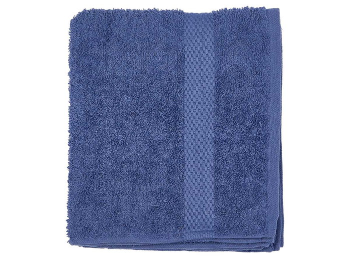 Berilo Toaille de bain unie 50x90 cm Bleu foncé 80% Coton 20% Polyester (Set de 24)