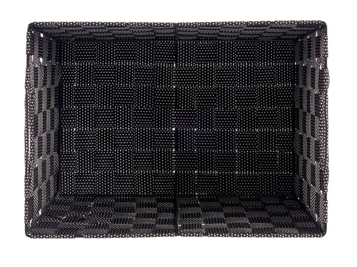 KIPIT Cesta en tissu conique rectangulaire avec anses, Noir, Grande KIPIT Cesta en tissu conique rectangulaire avec anses, Noir, Grande