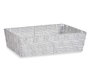 KIPIT Cesta rectangulaire en tissu blanc sans anses