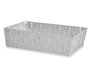 KIPIT Cesta rectangulaire en tissu blanc sans anses