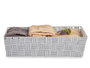KIPIT Cesta rectangulaire en tissu blanc sans anses