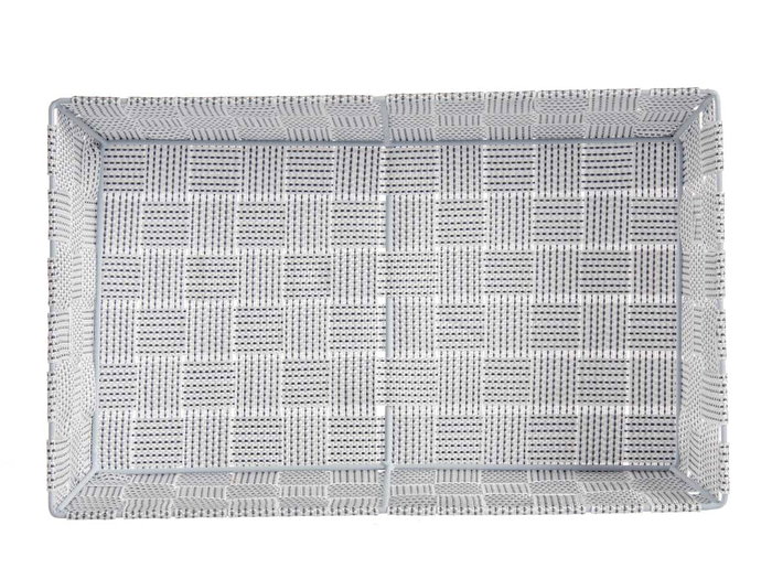 KIPIT Cesta rectangulaire en tissu blanc sans anses