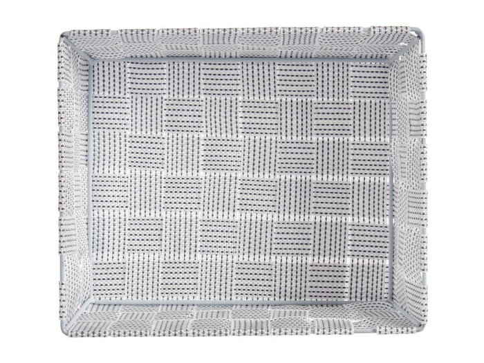 Kipit Cesta en Tissu Tressé Blanc Sans Anses 24 x 20 x 8 cm (Set de 24)