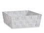 Kipit Cesta en Tissu Tressé Blanc Sans Anses 24 x 20 x 8 cm (Set de 24)