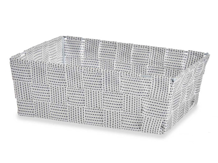 Kipit Cesta en Tissu Tressé Blanc Sans Anses 24 x 20 x 8 cm (Set de 24)