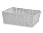 Kipit Cesta en Tissu Tressé Blanc Sans Anses 24 x 20 x 8 cm (Set de 24)