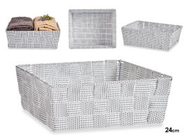 KIPIT Cesta en tissu sans anses Blanco