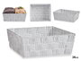 Kipit Cesta en Tissu Tressé Blanc Sans Anses 24 x 20 x 8 cm (Set de 24)