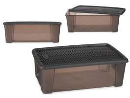 Stefanplast Boîte de Rangement 5L Gris 19.5x11.5x33 cm Plastique (Set de 12)