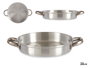 Kinvara Poêle en Aluminium avec Poignées 22 cm Argent Compatible Gaz Four et Lave-vaisselle (Set de 12)
