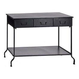 GIFTDECOR Table console en métal noir