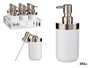 Berilo Dosificateur Blanc et Argenté 350 ml 9x17x8 cm Plastique (Set de 12)