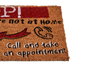 Giftdecor Paillasson en Fibre de Coco Stop 40x60 cm - Naturel, Noir et Rouge (Set de 12)
