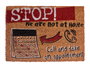 Giftdecor Paillasson en Fibre de Coco Stop 40x60 cm - Naturel, Noir et Rouge (Set de 12)