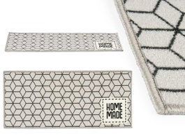 Kinvara Alfombra Multiusos Home Made 40x90 cm Gris et Noir Polyamide (Set de 24)