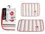 Kinvara Set de Table Rizo Bon Appetit 33 x 48 cm Rouge et Blanc (Set de 24)