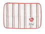 Kinvara Set de Table Rizo Bon Appetit 33 x 48 cm Rouge et Blanc (Set de 24)