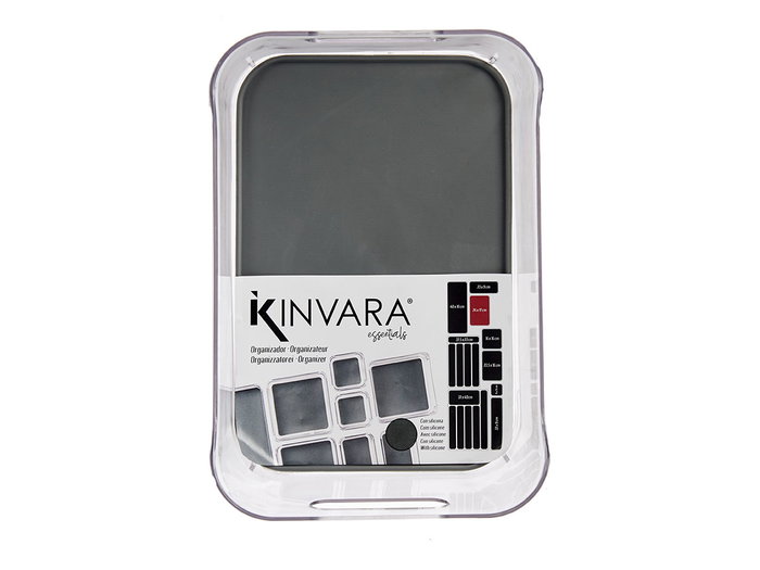 KINVARA Organisateur avec antidérapant Gris-Transparente