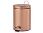 Berilo Poubelle à pédale 5L métal cuivre 20x27x26cm (Set de 4)