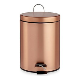 BERILO Poubelle à pédale 5L Métal Cuivre